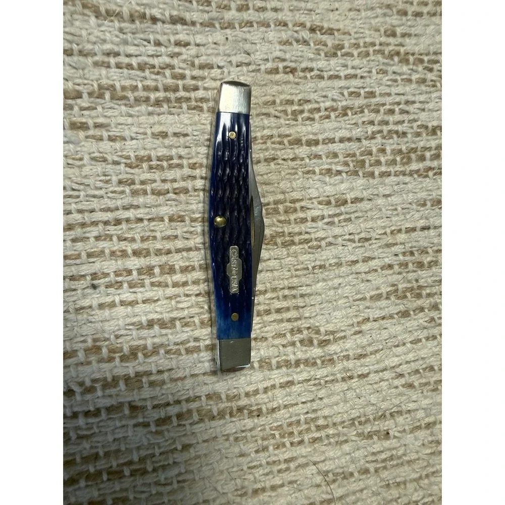 2024 Case XX USA 7 Dot Limited Blue Corn Cob Bone 3 Blade Knife 6344 SS MINT H2